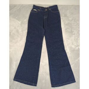 Stevenson Jeans Women? 14 Dark Wash Zip Fly Rugged Farm Denim Wide Leg 25x28 NEW